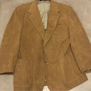 Vintage faux suede blazer jacket